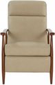 BarcaLounger® Hampton Shoreham Cream Leather Manual Recliner-3