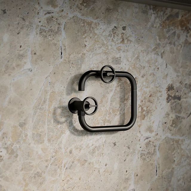KOHLER® Billet® Matte Black Wall-Mount Pot Filler with Round Handle-1