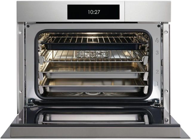 Wolf® M Series Contemporary 24" Stainless Steel Single Electric Wall Oven-1