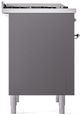 Ilve® Nostalgie II Series 36" Graphite Matte Pro Style Dual Fuel Range-3