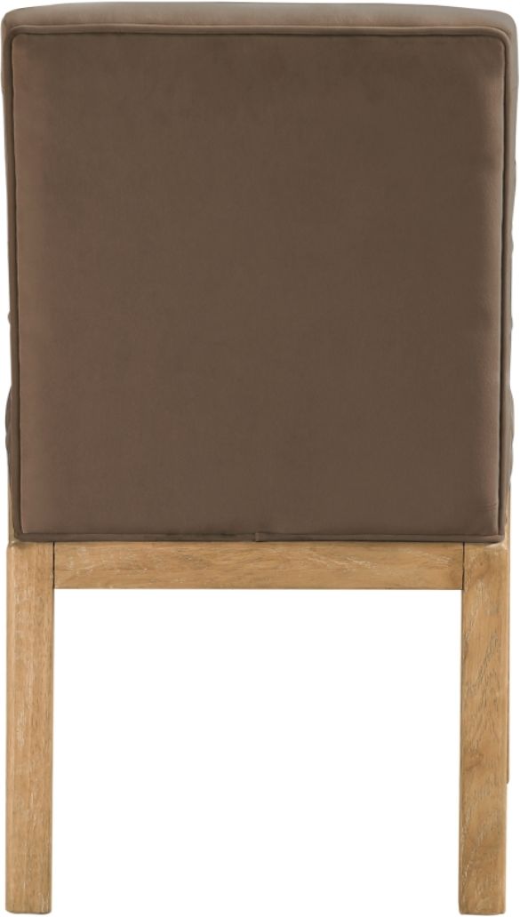 Meridian Furniture Evelyn Brown/Natural Velvet Upholstered Side Chair-4