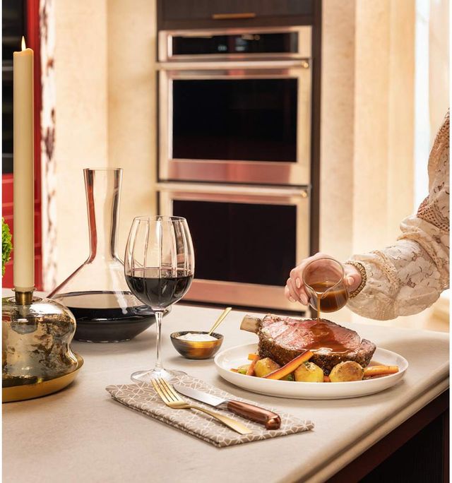 Monogram® Statement 30" Stainless Steel Single Electric Wall Oven with French Doors-3