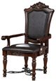 Furniture of America® Picardy 2-Piece Black/Brown Cherry Arm Chair Set-2