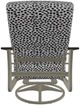 Telescope Casual St. Catherine Agra Classic/Storm Aluminum/Fabric Outdoor MGP Cushion Swivel Rocker with Chestnut Rustic Arms-3
