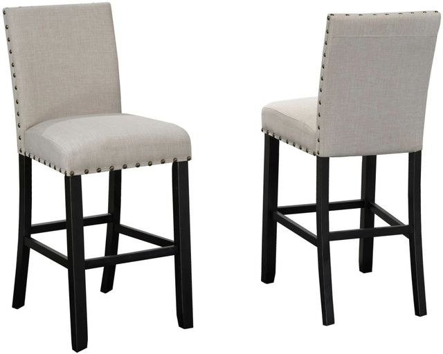 Brassex Inc. Avery 2-Piece Beige 29'' Bar Stool Set-0
