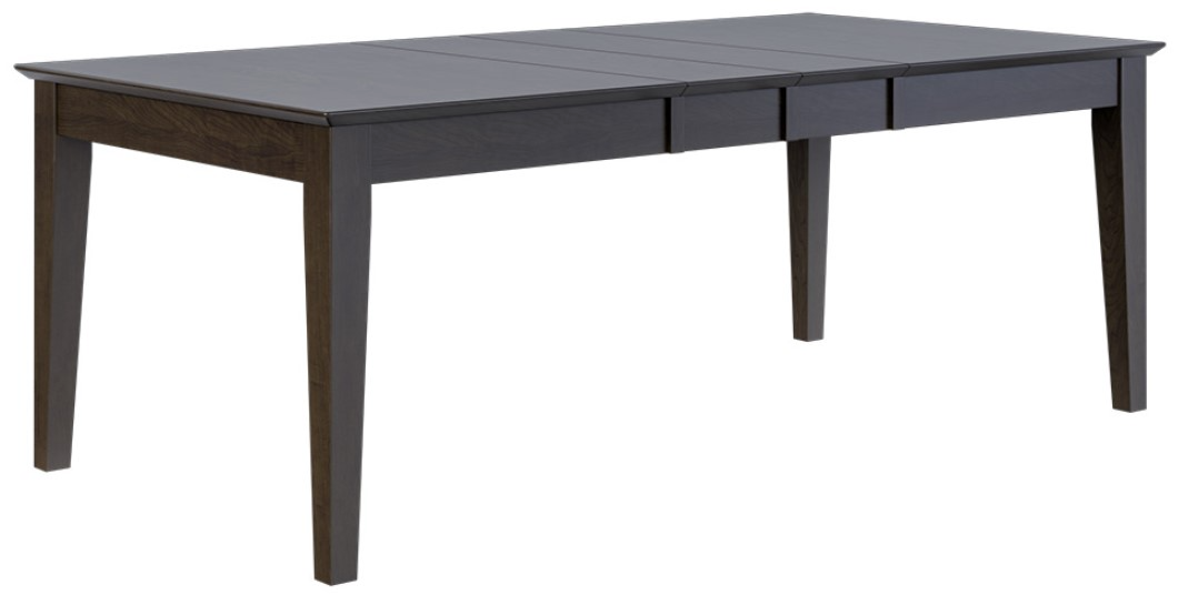 Country View Woodworking Customizable Gardiner 42" Wormy Maple Top Dining Table with 2-Leaves and Brown Maple Legs