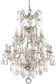 Wildwood Lamps Versailles Antique Silver Leaf/Clear Small Chandelier-0