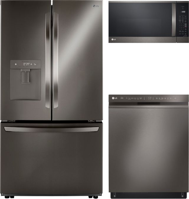 LG 3 Piece Black Stainless Steel Kitchen Package-0