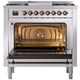 Ilve® Nostalgie II Noblesse 36'' Stainless Steel Pro Style Dual Fuel Range with Burnished Trim-2
