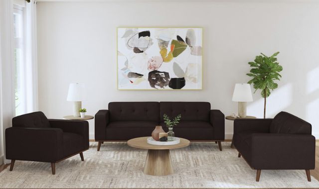 Elements International Destiny Pebble Brown Chair-1