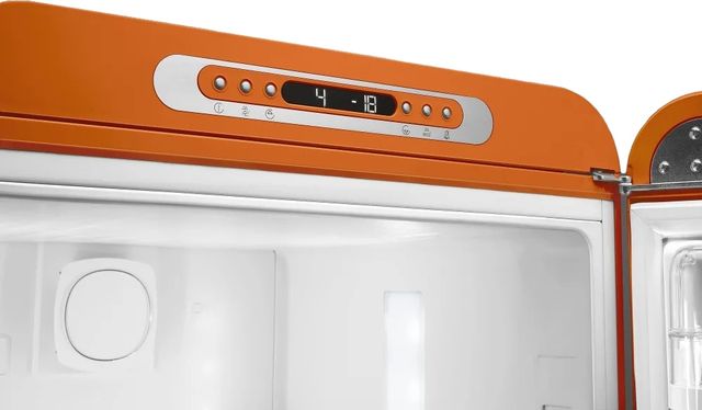 Smeg 50's Retro Style Aesthetic 11.7 Cu. Ft. Orange Bottom Freezer Refrigerator-4