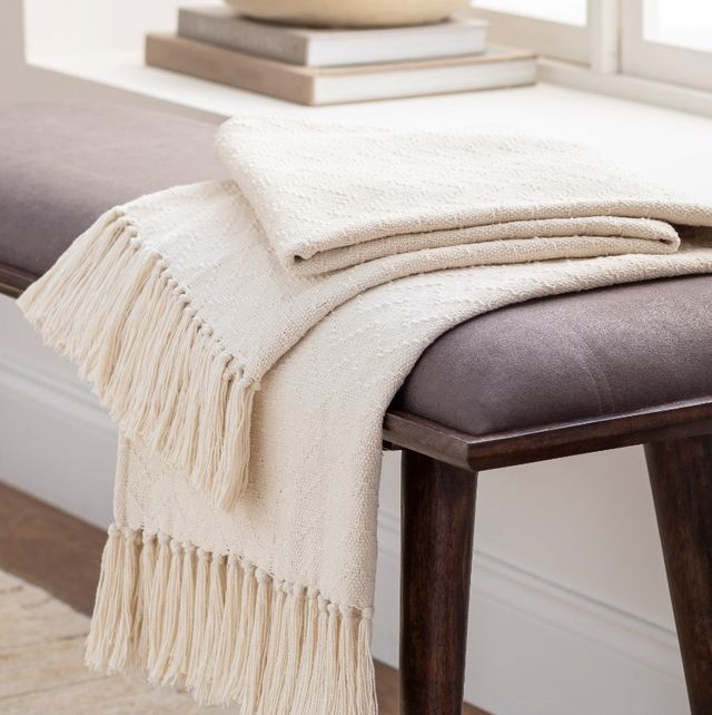 Surya Thelma Cream Throw Blanket-3