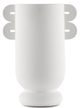 Currey & Company Happy 40 Straight Textured White Vase-0
