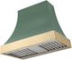 AGA Cascade 36" Mineral Green Wall Mounted Range Hood  with Polished Brass Trim-0