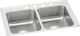 Elkay Lustertone® Classic Lustrous Satin 37" x 22" x 7-5/8" MR2-Hole Equal Double Bowl Drop-In Sink-0
