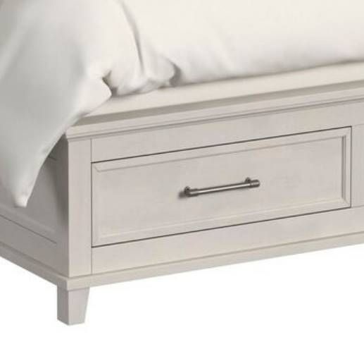 Elements International Canterbury Ivory Queen Storage Panel Bed-1