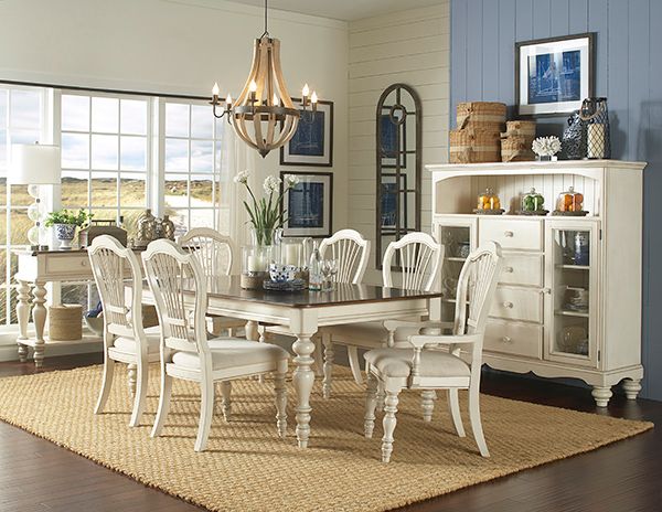 HH2 Home Pine Island 2-Piece Old White Wheat Arm Chair Set-2
