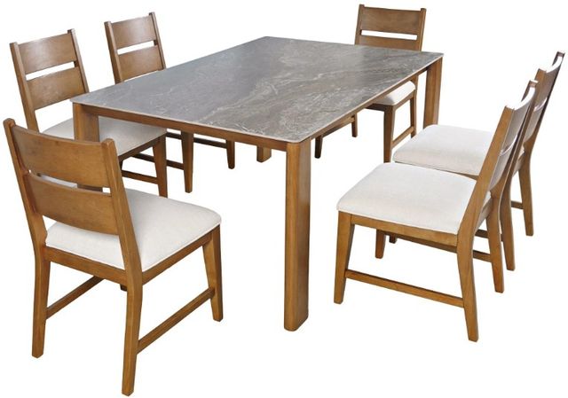 Jofran Inc. Sierrafina Sable Rectangular Dining Table with Brown Base-2
