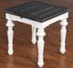 Sunny Designs™ European Cottage White End Table with Brown Top-1