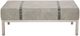 Michael Amini® Menlo Station™ Brushed Silver/Gray Cocktail Ottoman-1