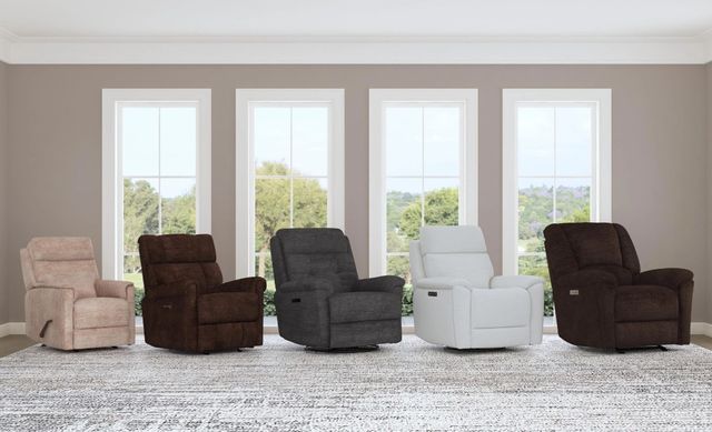 Flexsteel® Customizable Plush Fabric Manual Gliding Recliner-2