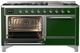 Ilve® Majestic III 60" Emerald Green Pro Style Dual Fuel Natural Gas Range with Solid Door and Chrome Trim-2