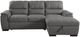 Mazin Furniture Andes 2-Piece Gray Right-Arm Facing Pullout Sleeper Sectional and Storage Chaise-3
