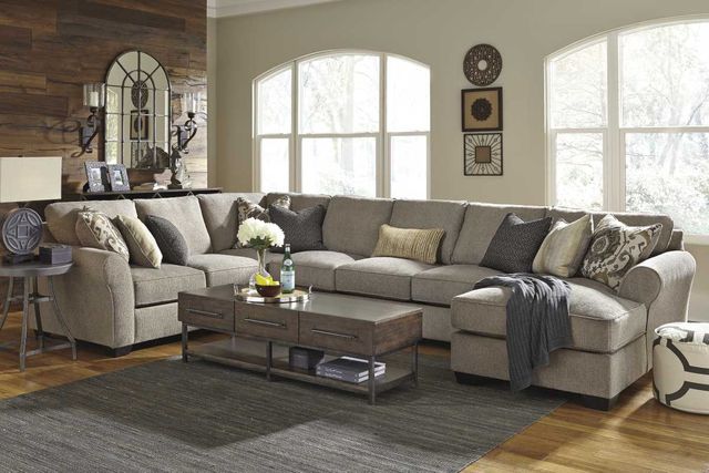 Benchcraft® Pantomine 4-Piece Driftwood Left-Arm Facing Sectional with Chaise and Armless Sofa-2