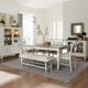 Liberty Furniture Whitney 6-Piece Antique Linen/Weathered Gray Rectangular Dining Set-1