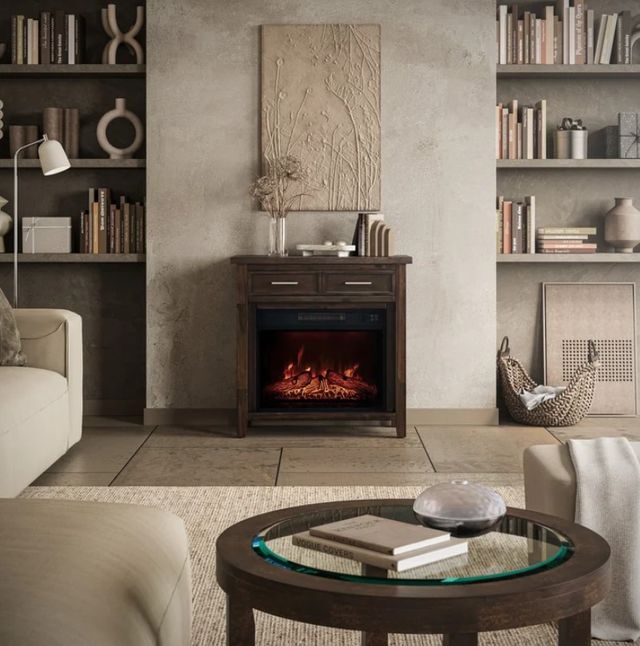 Jofran Inc. Urban Icon Merlot 32" Fireplace Media Console-1