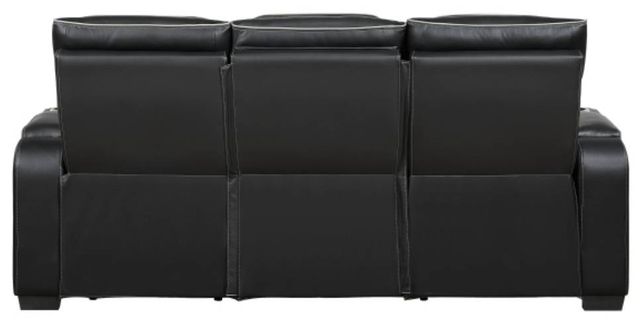 Homelegance® Fairway Black Double Power Reclining Sofa with Drop-Down Console-3