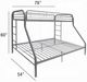ACME Furniture Tritan Silver Twin Over Full Youth Bunk Bed-2