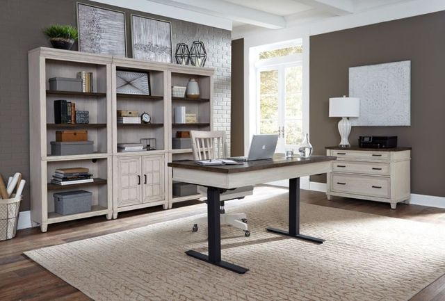 aspenhome® Caraway Aged Ivory 60" Lift Desk-1