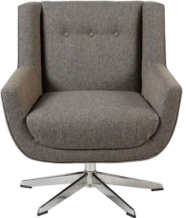 Olliix by INK+IVY Brown Multi Nina Star Based Swivel Lounge Chair-0