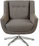 Olliix by INK+IVY Brown Multi Nina Star Based Swivel Lounge Chair-0