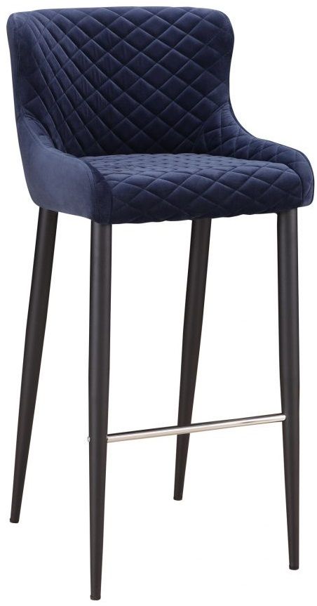 Moe's Home Collection Etta Dark Blue Bar Stool-2