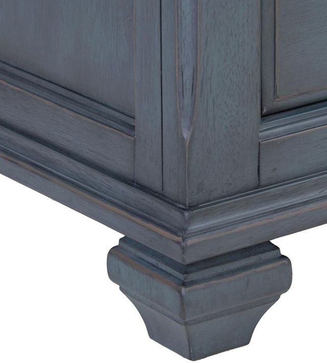 denim blue dresser Banbury Denim Grasscloth Dresser