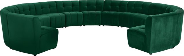 Meridian Furniture Limitless 13-Piece Green Velvet Modular Sectional-0