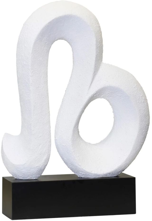 Harp & Finial® Leo Matte Black/Matte White Statue-0
