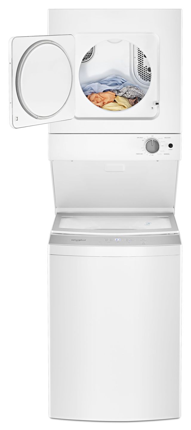 Whirlpool® 1.6 Cu. Ft. Washer, 3.4 Cu. Ft. Dryer White Electric Stacked Laundry-9