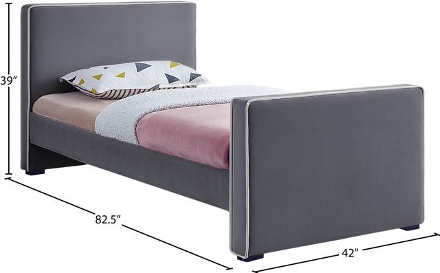 Meridian Furniture Dillard Grey Twin Bed-3