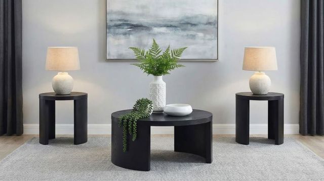 Coaster® Sweeney 3-Piece Black Occasional Table Set-1