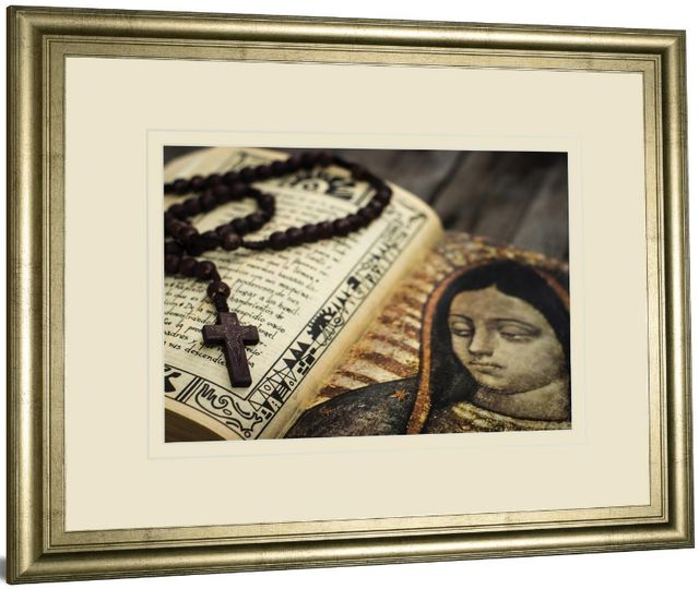Classy Living Kbuntu Rosary in Bible 40"W Wall Art-3
