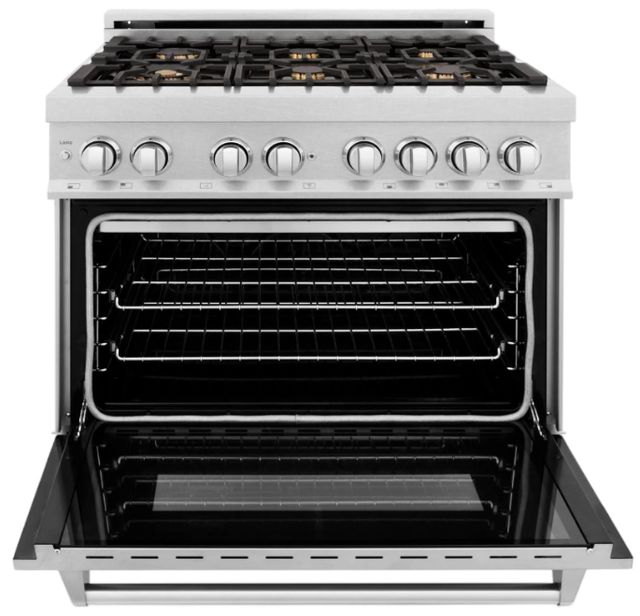 ZLINE 36" Satin Stainless Steel Pro Style Dual Fuel Range-1