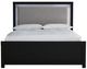 Signature Design by Ashley® Maeling Black Queen Upholstered Panel Bed-2