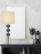 Cal® Lighting & Accessories Malaga 2-Piece Chrome/Slate Blue Table Lamp Set-2