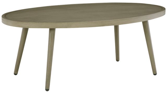 Signature Design by Ashley® Swiss Valley Beige Aluminum Outdoor Cocktail Table-0