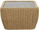 LH Home Siesta Natural Wicker Outdoor Coffee Table with Faux Cement Top-4
