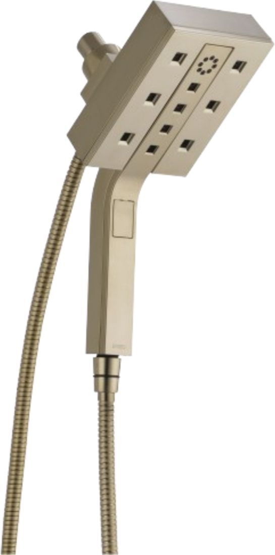 Brizo Essential™ Brilliance® Brushed Nickel Linear Square H2Okinetic® Multi-Function Hydrati® 2-in-1 Shower-0