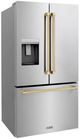 ZLINE Autograph Edition 36" 28.9 Cu. Ft. Stainless Steel Freestanding French Door Refrigerator-3